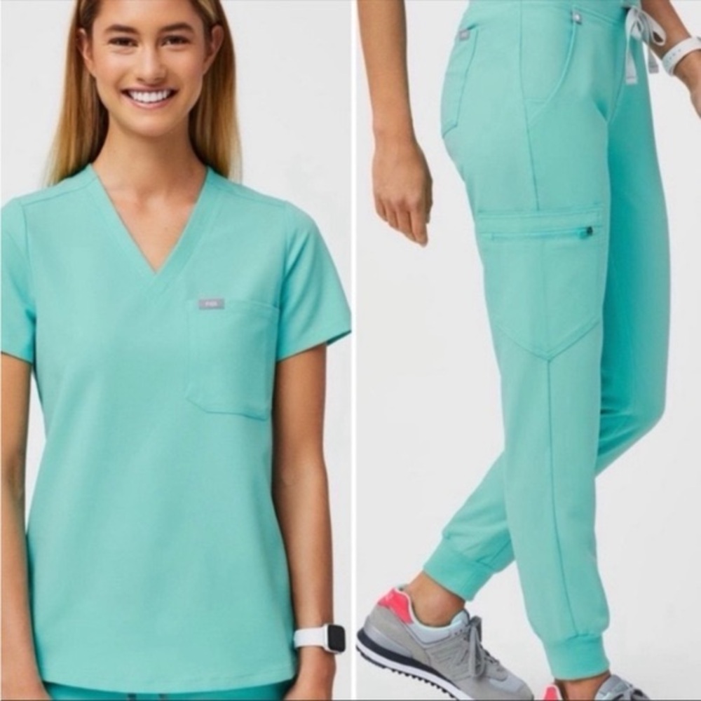 Figs Scrub Set - Fresh Aqua (Size Small)